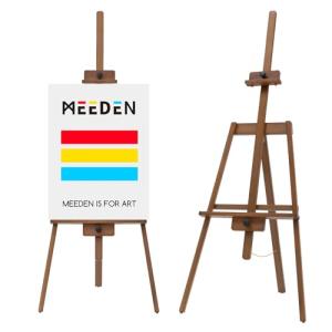 MEEDEN Art Easel Stand for Painting: Solid Beech Wooden Easel Holds Canvas up to 43" for Adult Studio - Adjustable Artist Painting Easel for Wedding Sign Poster Display - Walnut