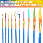 ESRICH Acrylic Paint Set 12 Colors (2 Pack) with 20 Paint Brushes, 24 Acrylic Paints for Adults, Kids, Beginner, Professional Artists, Non-Toxic Craft Paint kit for Paper, Canvas, Rock,Wood, Ceramic