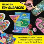 Posca Paint Art Markers, Set of 15 5M Medium Acrylic Markers with Reversible Tips, Artist Recommended Paint Pens for Gifts, Decorations, Fabric, Metal, Glass, Wood and Canvas