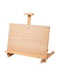 DJAR Tabletop Easel for Painting, Adjustable Solid Beech Wood Table Top Easel Stand for Artists & Adults, Sketching Drawing Board Hold Canvas up to 23", Natural