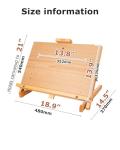 DJAR Tabletop Easel for Painting, Adjustable Solid Beech Wood Table Top Easel Stand for Artists & Adults, Sketching Drawing Board Hold Canvas up to 23", Natural
