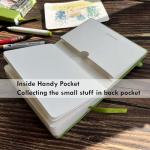 Watercolor Journal, 3.5x5.5”, 140 LB, 300 GSM, tumuarta Cotton Paper, Cold Press, 24 Sheets, 48 Pages, Watercolor Paper Sketchbooks for Use As Travel Notebook and Mixed Media Pad On The Go