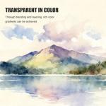 24 Colors Large Block Watercolor Paint Set for Watercolors Workbook, Portable Water Colors Paint Kit with 2 Paintbrushes 1 Waterbrush, for Adult Kids Painting Beginners & Professional Amateur Hobbyists (Classic 24 Colors)