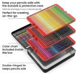 ARTEZA Colored Pencils 72 Soft Wax-Based Color Pencils for Adults & Artists. Pre-Sharpened Drawing Set for Blending, Coloring, Shading & Sketching. Professional Art Supplies in Tin Box, Holiday Gift