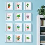 LuwoArte 12 Pack Diamond Painting Kits for Adults – Pot Flowers-Themed Diamond Art Kits – Full Drill DIY Paint Gem Art for Adults – 5D Diamond Painting Kit – Relaxing Craft for Home Wall Décor