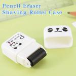 Sooez 12 Pack Pencil Erasers, Cute Erasers Pencil Eraser with Clean up Roller Pencil Eraser Shaving Roller Case Erasers for Party Favors Gift Supplies