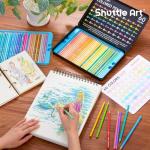 Shuttle Art 60 Pastel Colored Pencils, Colored Pencils for Adult Coloring, Soft Core Pencil in Gift Tin Box, Drawing Pencil for Kids Adults Beginners Artists Drawing Coloring Sketching