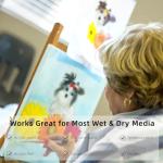 LEYEMO Canvases for Painting, 6 Pack Painting Canvas and Wood Easel, Art Canvases for Painting for Oil & Acrylic