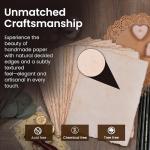 LEATHER VILLAGE Watercolor Paper- 6 X 4 inches - 25 Sheets Watercolor Paper for Drawing, Sketching, Painting & Crafts - 150 GSM Thick Deckle Edge Virgin Cotton Handmade Paper - Vintage