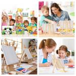 ESRICH 24 Pack 11.8" Wood Easels,Tabletop Easel for Painting,Painting Party, Displaying Canvases, Kids Student Table School Desktop, Portable Canvas Photo Picture Sign Holder