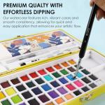 Grabie 50 Colors Premium All-In-One Water Color Paint Set - Detail Paint Brush Included, Watercolor Paints, Painting Sets, Art Supplies, Portable & Travel Watercolor Set, Amateur Hobbyists
