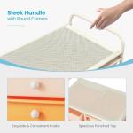 LDAILY 15 Drawer Rolling Storage Cart, Rolling Cart with Drawers for Classroom, Art Supply Craft Organizer on Wheel with Metal Frame & Handles for Home Office School