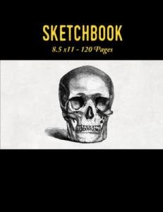 Sketchbook: 120 pages Unlined Drawing Notebook, 8.5x11 Large Sketch Book for Doodling or Sketching Journal