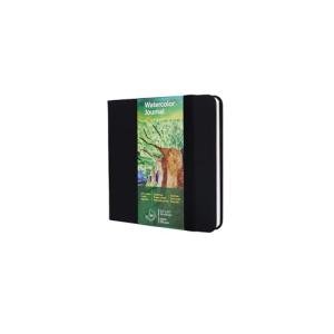 tumuarta Square Watercolor Journal,140 LB,300 GSM,5.5X5.5, Cotton Paper,Cold Press,24 Sheets, Watercolor Paper Sketchbooks for Use As Travel Notebook and Mixed Media Pad