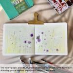 tumuarta Square Watercolor Journal,140 LB,300 GSM,5.5X5.5, Cotton Paper,Cold Press,24 Sheets, Watercolor Paper Sketchbooks for Use As Travel Notebook and Mixed Media Pad