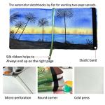 tumuarta Square Watercolor Journal,140 LB,300 GSM,5.5X5.5, Cotton Paper,Cold Press,24 Sheets, Watercolor Paper Sketchbooks for Use As Travel Notebook and Mixed Media Pad
