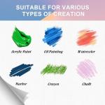 ESRICH Canvas Boards for Painting 32 Pack Art Supplies Paint Canvas 3x5, 4x6, 5x7, 8x10, 9x12, 11x14 Blank Large Canvases for Painting-Cotton Primed Canvas Panels for Acrylic, Oil, Gouache & Tempera.