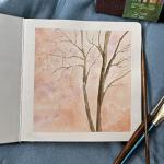 tumuarta Square Watercolor Journal,140 LB,300 GSM,5.5X5.5, Cotton Paper,Cold Press,24 Sheets, Watercolor Paper Sketchbooks for Use As Travel Notebook and Mixed Media Pad