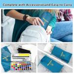 APOGO Watercolor Paint Set,50 Colors in Portable Box Travel Watercolor Set,Water Color Paint Sets,Adult and Beginner Watercolor Painting Kits with Watercolor Papers and Brushes Art supplies