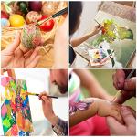 ESRICH Acrylic Paint Brushes Set,8Packs /80 Pcs Black Nylon Paintbrushes, Suitable for Acrylic Oil Watercolor Rock Body Face Nail Art,Perfect Suit of Art Painting, Best Gift for Kids Adult Drawing