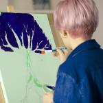 Sdanart 1 inch Flat Paint Brushes for Acrylic Painting，3 PCS Large Acrylic Paint Brush Bulk，Fabric Paintbrushes Craft Brush，Artists Paintbrush for Watercolor Oil Rock Face Body Art Canvas (3)