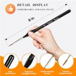 Paint Brushes Set, Aoartix 15 Pcs Black All Purpose Model Paint Drybrush for Acrylic Oil Watercolor Face, Detail Painting Brushes for Figurines Models Art Adults Craft Supplies- Triangular Handles