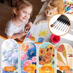 Paint Brushes Set, Aoartix 15 Pcs Black All Purpose Model Paint Drybrush for Acrylic Oil Watercolor Face, Detail Painting Brushes for Figurines Models Art Adults Craft Supplies- Triangular Handles