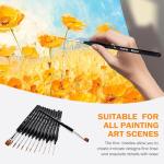 Paint Brushes Set, Aoartix 15 Pcs Black All Purpose Model Paint Drybrush for Acrylic Oil Watercolor Face, Detail Painting Brushes for Figurines Models Art Adults Craft Supplies- Triangular Handles
