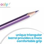 Ooly Metallic Sheen Colored Pencils Set of 12,Drawing and Coloring Pencils for Kids and Adults, Colorful School Supplies for Any Arts and Crafts, Adult Coloring Books