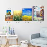 ESRICH Canvas Boards for Painting-21 Pack Blank Canvas Boards-4x4, 5x7, 8x10, 9x12, 11x14, Round Canvas D8, D10, Cotton Primed Canvas Panels, Painting Canvas for Oil, Acrylic, Watercolor.