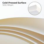 Funto Watercolor Paper Pads, 9x12, 140lb/300gsm, 30 Sheets Each, Cold Pressed, Acid-Free Heavyweight Art Paper for Painting, Drawing