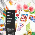 Funto Watercolor Paper Pads, 9x12, 140lb/300gsm, 30 Sheets Each, Cold Pressed, Acid-Free Heavyweight Art Paper for Painting, Drawing