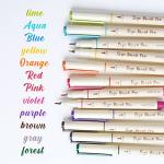 WRITECH Brush Tip Marker Pens: Artist Markers Flexible Tip Water Based 12ct Assorted Colors for Journaling Adult Coloring Hand Lettering Calligraphy Drawing Vibrant Colored