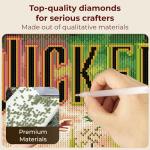 CRAFTHUB Wicked Diamond Art – Everyone Deserves The Chance to Fly – 5D Diamond Painting Kit & Tools – with Big Trays & Light Pens – Officially Licensed Merchandise – 25.6' x 15.7"
