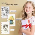 Yoment 5.5" x 8.5" Sketch Book, Small Sketchbook for Drawing, 100 Sheets(68 lb/100gsm) Hardcover Spiral Sketch Pad for Kids with Pencil Art Sketchbook Drawing Paper Pad Book for Adults Artists,Purple