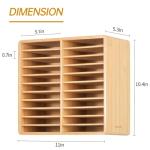 walowalo Marker Organizer Hold 176 Markers Birthday Gifts Christmas Gifts Bamboo Pen Holder Art Supply Pencil Storage Organizer 22 Compartments All-in-One Marker Storage for Home Office Desk Classroom