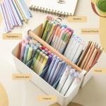 Cocheetah 2 Pack Art Caddy Organizer Portable,Marker Box, Large Pen Holder for Desk, Art Supply Storage Bin with Adjustable Dividers for Colored Pencils,Markers,Craft Organizers (Blue Divider)