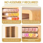 walowalo Marker Organizer Hold 176 Markers Birthday Gifts Christmas Gifts Bamboo Pen Holder Art Supply Pencil Storage Organizer 22 Compartments All-in-One Marker Storage for Home Office Desk Classroom