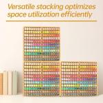 walowalo Marker Organizer Hold 176 Markers Birthday Gifts Christmas Gifts Bamboo Pen Holder Art Supply Pencil Storage Organizer 22 Compartments All-in-One Marker Storage for Home Office Desk Classroom