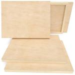 ARTEZA Wooden Canvas Board, 9x12 Inch, Pack of 5 | Cradled Birch Wood Panels for Painting, Acrylic Pouring, Encaustic Art & Wood Burning