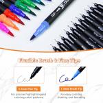 TBC The Best Crafts Dual Markers Brush Pens Set, 120 Art Markers Christmas Gifts for Adult Book Cards Drawing Craft Kit Teacher Office Supplies (120 Colors)