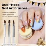 Beetles 31pcs Nail Art Brushes, Dotting Tools, Nail Art Pens, Dust Brush, Striping Liner Fingernail Drawing Pens with Palette Holder All in One for Starter Manicure Design Set