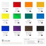 MEEDEN Gouache Paint Tube Set - 12 x 12ml (0.4 oz) Colors Art Paint Supplies for Artists Students Beginners - Rich Pigment Art Paints for Canvas Painting