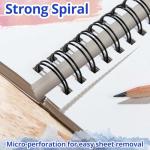 HTVRONT Watercolor Paper 9x12 Inch - 50 Sheets Watercolor Pad, 140 lb/300 GSM Cold Press Watercolor Paper Pad, Spiral Bound for Full Spread & Sturdy Use, Ideal for Wet & Dry Media