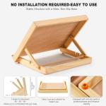 Tabletop Easel for Painting, 13.8"x11.4" Adjustable Portable Art Easel Includes Art Painting Papers, Sketch Papers and Masking Tape, Pinewood Drawing Board for Canvas, Books and Artwork
