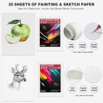 Tabletop Easel for Painting, 13.8"x11.4" Adjustable Portable Art Easel Includes Art Painting Papers, Sketch Papers and Masking Tape, Pinewood Drawing Board for Canvas, Books and Artwork