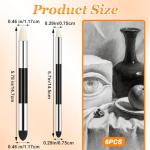 Artist Blending Sponge Pen 6pcs Double Headed Washable Rubbing Sponge Brush Sketch Wipe Reusable Blending Stump Drawing Art Blenders for Highlight Shadow Detail Correcting Tool
