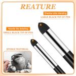 Artist Blending Sponge Pen 6pcs Double Headed Washable Rubbing Sponge Brush Sketch Wipe Reusable Blending Stump Drawing Art Blenders for Highlight Shadow Detail Correcting Tool