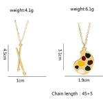 ONLYJUMP Palette Brush Asymmetric Necklace for Art Teacher Artist Charm Chic Fashion Design Colorful Paint Pendant Drop Necklace Jewelry Gold (Brush)