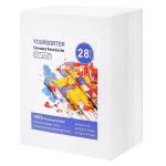 YOURSORTER Canvases for Painting 28 Pack, 11x14 inch Blank Painting Canvas Boards, Primed Acid-Free 100% Cotton Canvas Panels for Acrylic Oil Tempera Watercolor Paints, Art Supplies
